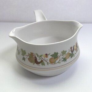 Homecoming by Noritake China Gravy Boat Birds Fruit Border Autumn Double‎ Pour
